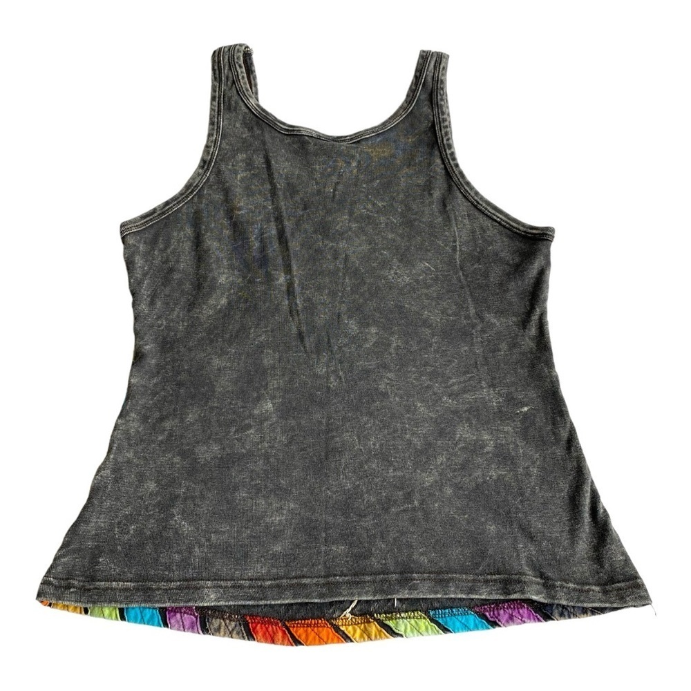 Karma Circle Rainbow Tie Dye Patchwork Tank Top F… - image 4
